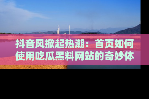 抖音风掀起热潮：首页如何使用吃瓜黑料网站的奇妙体验