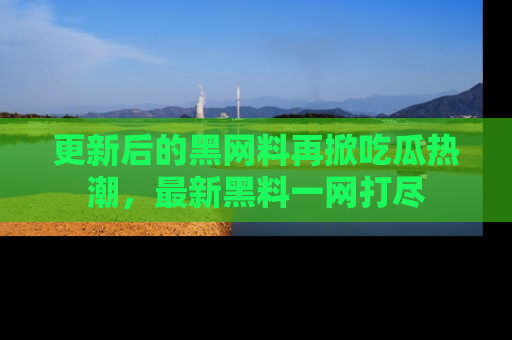 更新后的黑网料再掀吃瓜热潮，最新黑料一网打尽