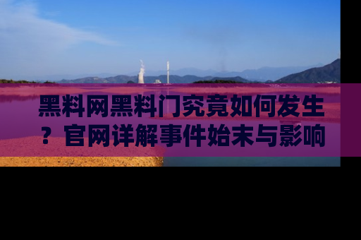 黑料网黑料门究竟如何发生？官网详解事件始末与影响