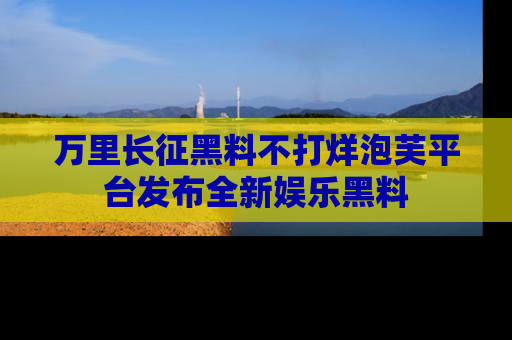 万里长征黑料不打烊泡芙平台发布全新娱乐黑料